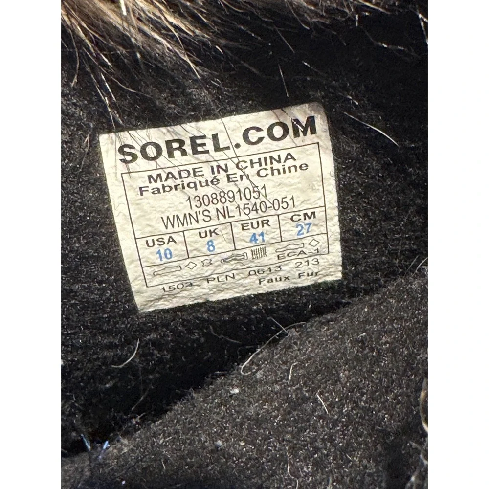 Sorel Joan of Arctic Women's Size 10 Brown Waterproof‎ Snow Boots Faux Fur Lace